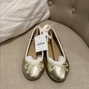 Crewcuts Metallic Gold Kids Dress Shoes